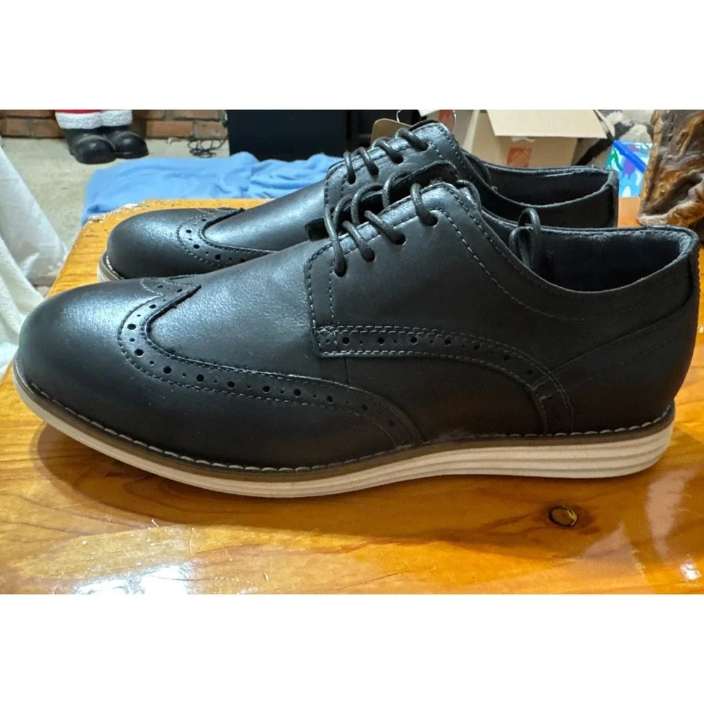 Vostey Men's Wingtip Brogue Oxford Size 8
